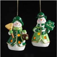 SNOWMAN LITE UP ORN 2 P SET